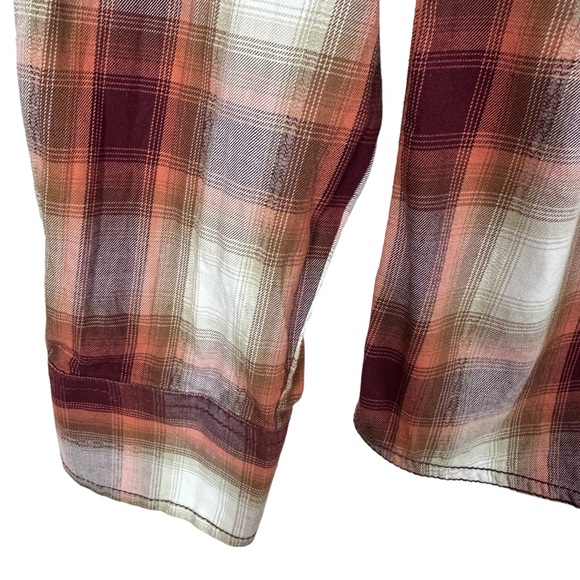 Wrangler Retro Premium Western Snap Plaid Shirt L - Picture 4 of 8